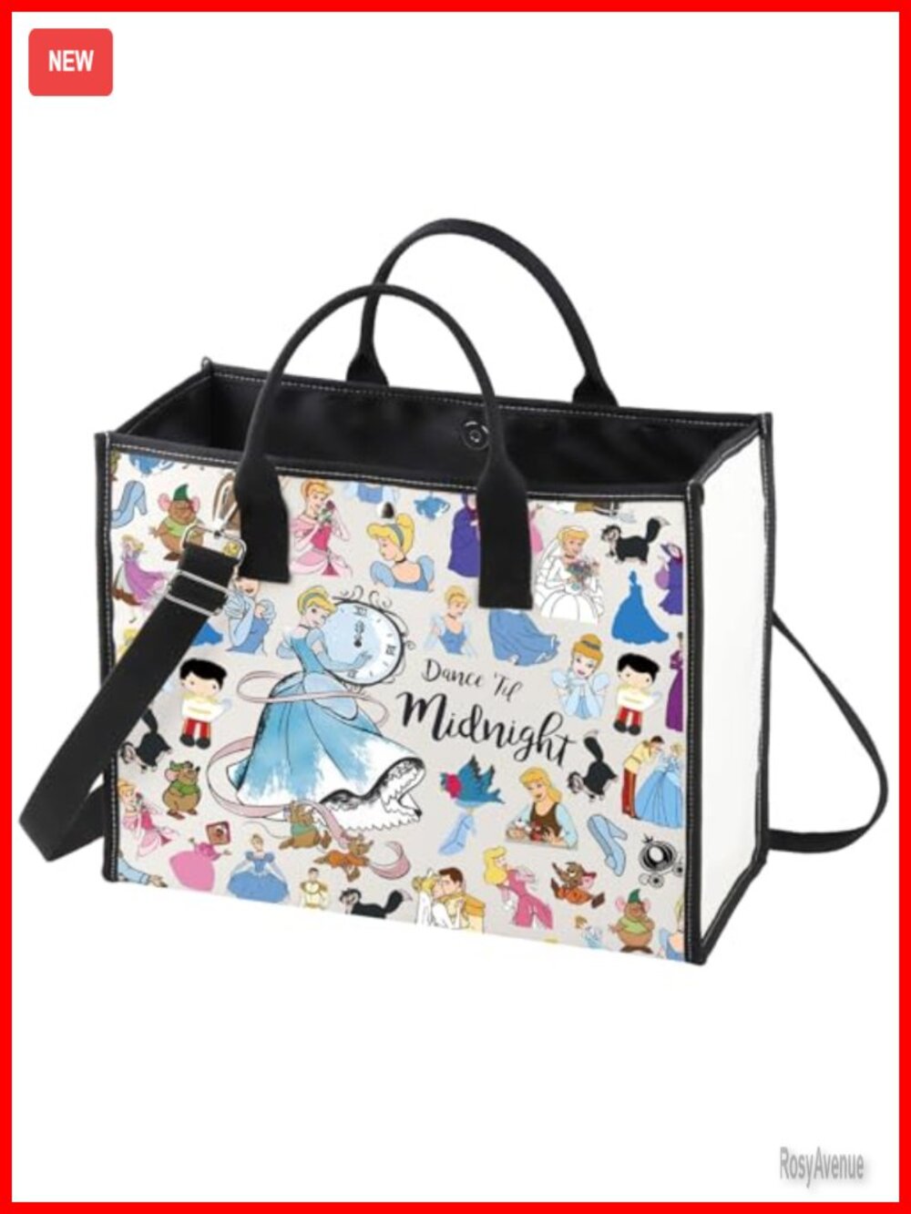 Canvas Tote Bag Waterproof Wear-Resistant Shoulder Bag Reusable Grocery Bag
